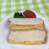 レンジで！やわらか♪⭐⭐だしマヨ卵のサンドイッチ